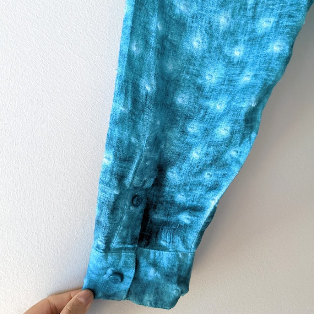 Soft Surroundings Textured Dot Button Down Tunic - Picture 5 of 7